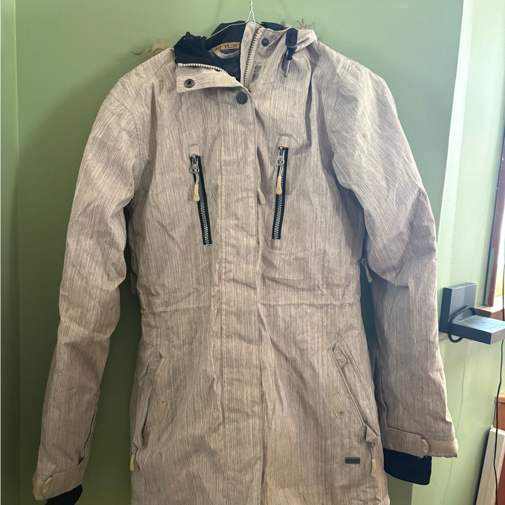 Women's Light Tan Snowboarding Jacket